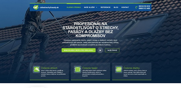 Tvorba web stránky pre firmu na čistenie fasád