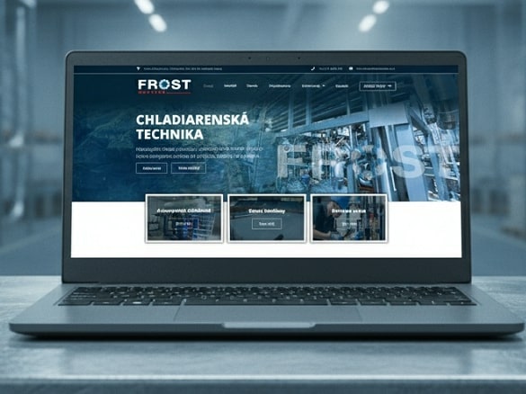 Tvorba web stránky pre firmu FROST SERVICE zameranú na chladiarenskú techniku od WEB-STAR