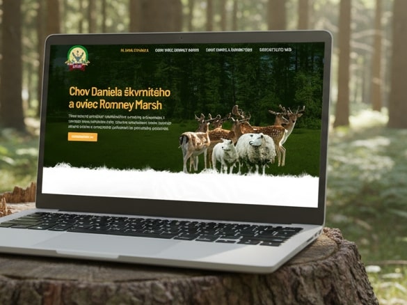 Tvorba web stránky pre chov danielov a poľovnícku prezentáciu JAGER od WEB-STAR