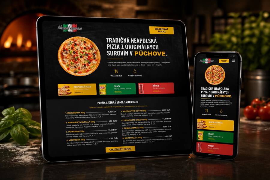 Neapol Express – moderná webstránka pre pizzeriu