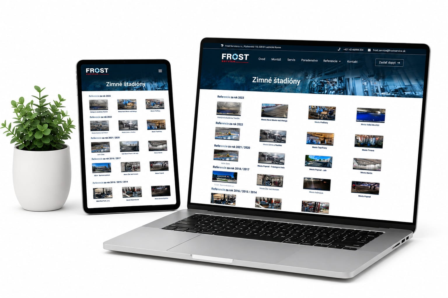 Tvorba webstránky pre Frost Service s.r.o. – moderný responzívny web od WEB-STAR